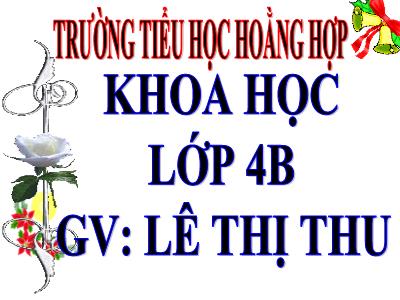 Bài giảng Khoa học Lớp 4 - Bài 21: Ba thể của nước - Lê Thị Thu