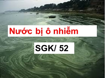 Bài giảng Khoa học Lớp 4 - Bài 25: Nước bị ô nhiễm (Bản đẹp)