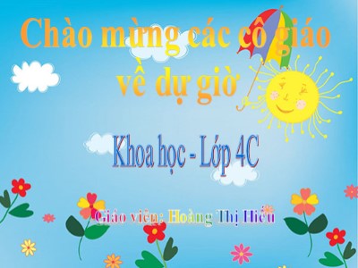 Bài giảng Khoa học Lớp 4 - Bài 28: Bảo vệ nguồn nước - Hoàng Thị Hiếu