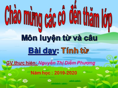 Bài giảng Luyện từ và câu Lớp 4 - Tuần 11: Tính từ - Năm học 2020-2021 - Nguyễn Thị Diễm Phương