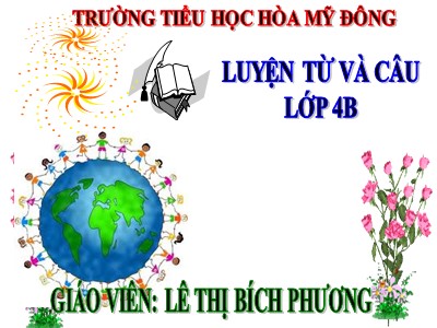 Bài giảng Luyện từ và câu Lớp 4 - Tuần 7: Cách viết tên người, tên địa lí Việt Nam - Lê Thị Bích Phương