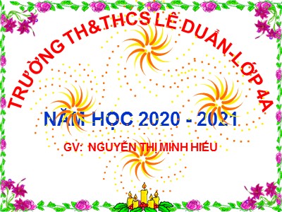 Bài giảng Tập làm văn Lớp 4 - Tuần 2: Kể lại hành động của nhân vật - Năm học 2020-2021 - Nguyễn Thị Minh Hiếu