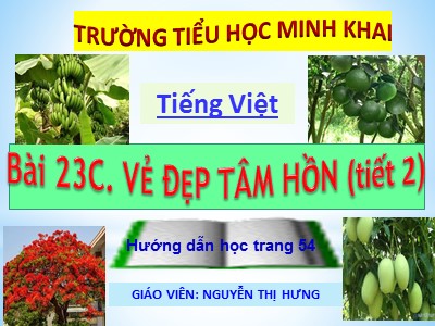 Bài giảng Tập làm văn Lớp 4 - Tuần 23: Đoạn văn trong bài văn miêu tả cây cối - Nguyễn Thị Hưng