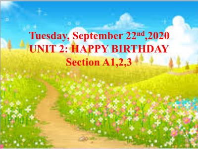 Bài giảng Tiếng anh Lớp 4 - Unit 2: Happt birthday - Năm học 2020-2021