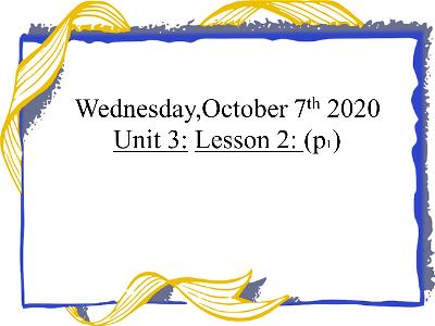 Bài giảng Tiếng anh Lớp 4 - Unit 3, Lesson 2 - Năm học 2020-2021