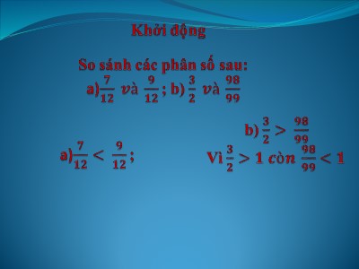 Bài giảng Toán 4 - Bài 109: So sánh hai phân số khác mẫu số - Năm học 2020-2021