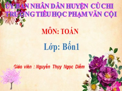 Bài giảng Toán Lớp 4 - Bài 114: Phép cộng phân số - Năm học 2018-2019 - Nguyễn Thụy Ngọc Diễm