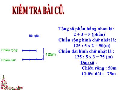 Bài giảng Toán Lớp 4 - Bài 142: Tìm hai số biết hiệu và tỷ số của hai số đó