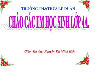 Bài giảng Toán Lớp 4 - Bài 93: Hình bình hành - Năm học 2020-2021 - Nguyễn Thị Minh Hiếu