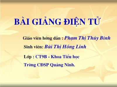 Bài giảng Toán Lớp 4 - Bài 94: Diện tích hình bình hành - Bùi Thị Hồng Linh