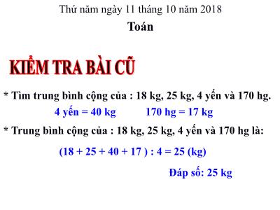 Bài giảng Toán Lớp 4 - Bài 24: Biểu đồ - Năm học 2018-2019