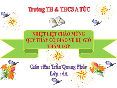 Bài giảng Toán Lớp 4 - Bài 24: Biểu đồ - Năm học 2020-2021 - Trần Quang Phúc