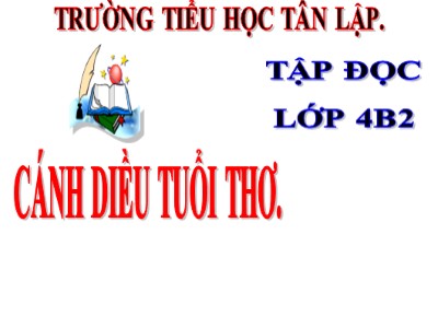 Bài giảng Tập đọc Khối 4 - Tuần 15: Cánh diều tuổi thơ - Trường Tiểu học Tân Lập