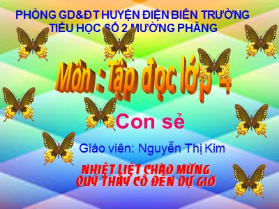 Bài giảng Tập đọc Lớp 4 - Tuần 27: Con sẻ - Năm học 2011-2012 - Nguyễn Thị Kim