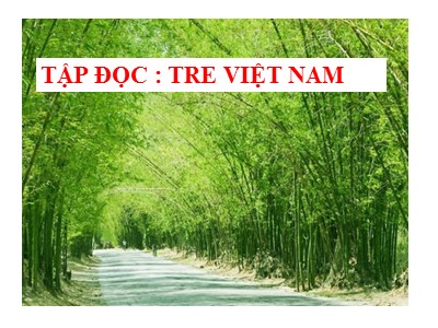 Bài giảng Tập đọc Lớp 4 - Tuần 4: Tre Việt Nam (Nguyễn Duy)