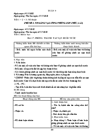 Giáo án điện tử Buổi chiều Lớp 4 - Tuần 9 - Năm học 2018-2019