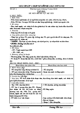 Giáo án điện tử Lớp 4 (Công văn 2345) - Tuần 1 - Năm học 2018-2019