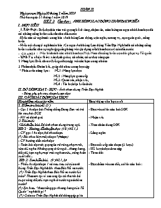 Giáo án điện tử Lớp 4 - Tuần 21 - Năm học 2020-2021 (Chuẩn kiến thức kỹ năng)