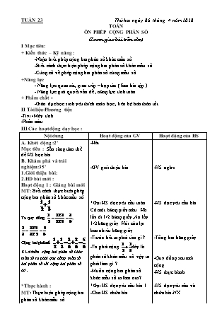 Giáo án điện tử Lớp 4 - Tuần 23 - Năm học 2019-2020