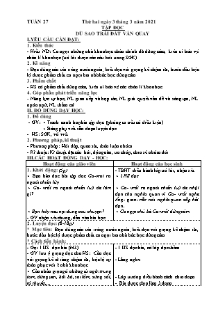 Giáo án điện tử Lớp 4 - Tuần 27 - Năm 2022 (Bản mới)