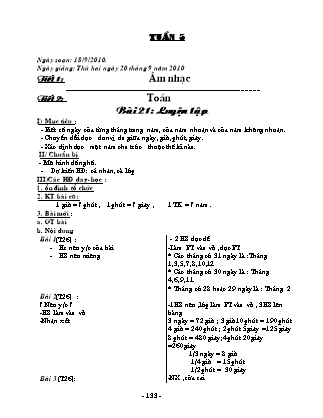 Giáo án điện tử Lớp 4 - Tuần 5 - Năm học 2010-2011