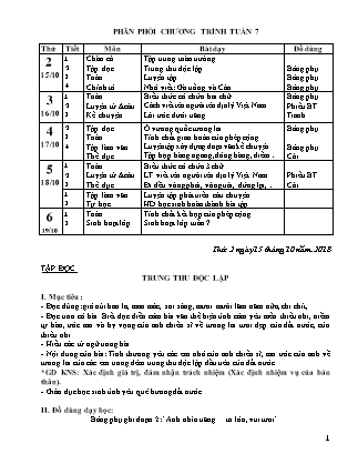 Giáo án điện tử Lớp 4 - Tuần 7 - Năm học 2018-2019 (Chuẩn kiến thức)