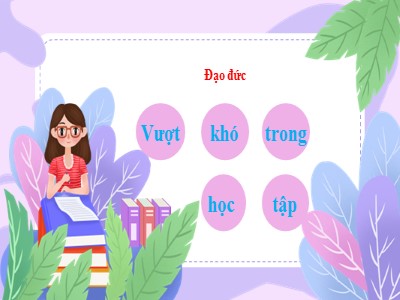 Bài giảng Đạo đức Khối 4 - Bài: Vượt khó trong học tập