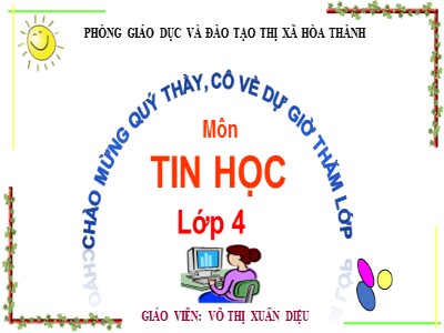 Bài giảng Tin học Lớp 4 - Chủ đề 2: Em tập vẽ - Bài 3: Tìm hiểu thẻ View, thay đổi kích thước trang vẽ - Võ Thị Xuân Diệu