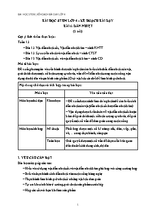 Bài học STEM Lớp 4 - Bài 6: Dẫn nhiệt