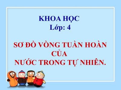 Bài giảng Khoa học Lớp 4 - Bài 23: Sơ đồ vòng tuần hoàn của nước trong tự nhiên - Năm học 2022-2023- Lê Thị Hồng Hạnh
