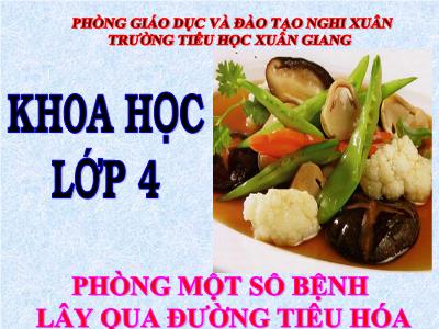 Bài giảng Khoa học Lớp 4 - Tuần 8, Bài 14: Phòng một số bệnh lây qua đường tiêu hóa - Năm học 2022-2023 - Lê Thị Hồng Hạnh