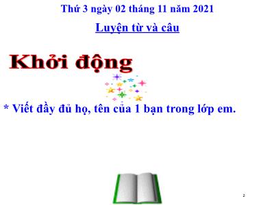Bài giảng Luyện từ và câu Lớp 4 - Tuần 7, Tiết 51: Luyện tập cách viết tên người, tên địa lí Việt Nam - Năm học 2021-2022 - Trần Thị Việt Hà
