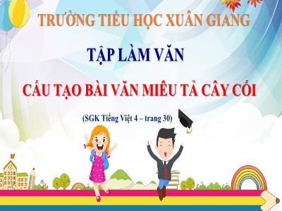 Bài giảng Tập làm văn Lớp 4 - Bài: Cấu tạo bài văn miêu tả cây cối - Năm học 2021-2022 - Trần Thị Khánh Huyền