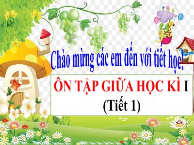 Bài giảng Tiếng Việt Lớp 4 - Bài: Ôn tập giữa học kì I (Tiết 1) - Năm học 2022-2023 - Lê Thị Hồng Hạnh