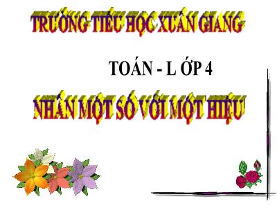 Bài giảng Toán Lớp 4 - Bài: Nhân một số với một hiệu - Năm học 2022-2023 - Lê Thị Hồng Hạnh