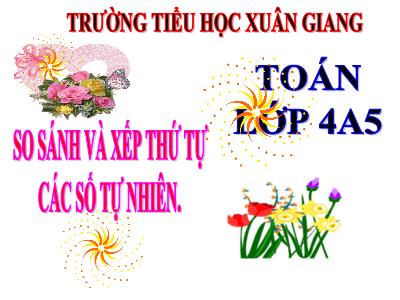 Bài giảng Toán Lớp 4 - Bài: So sánh và xếp thứ tự các số tự nhiên - Năm học 2021-2022 - Trần Thị Khánh Huyền