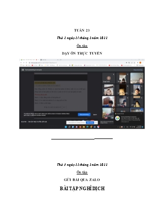 Bài tập ôn tập Toán, Tiếng Việt Lớp 4 (Covid 19) - Tuần 23 - Năm học 2021-2022 - Trần Thị Khánh Huyền