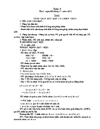 Kế hoạch bài dạy Toán, Tiếng Việt Lớp 4 - Tuần 9 - Năm học 2021-2022 - Thiều Thị Liên