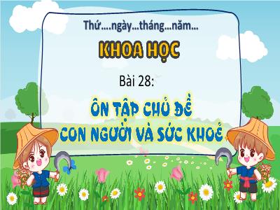Bài giảng Khoa học 4 (Kết nối tri thức) - Bài 28: Ôn tập chủ đề Con người và sức khỏe