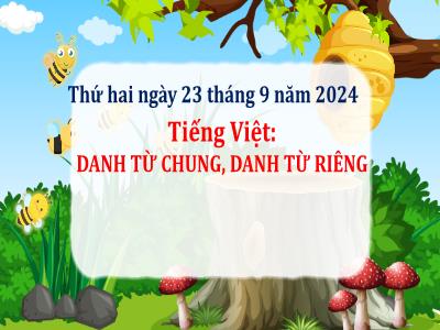 Bài giảng Tiếng Việt 4 (Kết nối tri thức) - Bài: Danh từ chung, danh từ riêng - Năm học 2024-2025