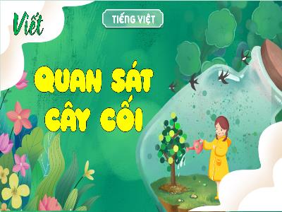 Bài giảng Tiếng Việt (Viết) Sách Kết nối tri thức - Bài: Quan sát cây cối