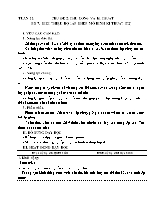 Giáo án Công Nghệ 4 (Kết nối tri thức) - Tuần 22