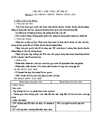 Giáo án Công nghệ 4 (Kết nối tri thức) - Tuần 33