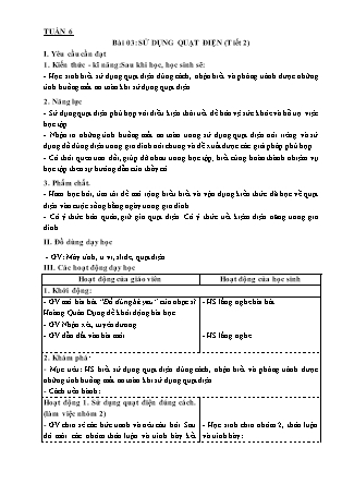 Giáo án Công nghệ 4 (Kết nối tri thức) - Tuần 6