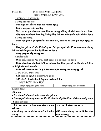 Giáo án Đạo đức 4 (Kết nối tri thức) - Tuần 10