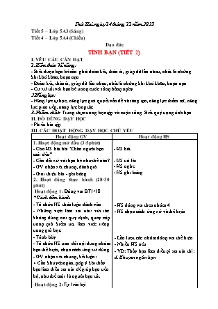Giáo án Đạo đức 4 (Kết nối tri thức) - Tuần 11 - Năm học 2023-2024