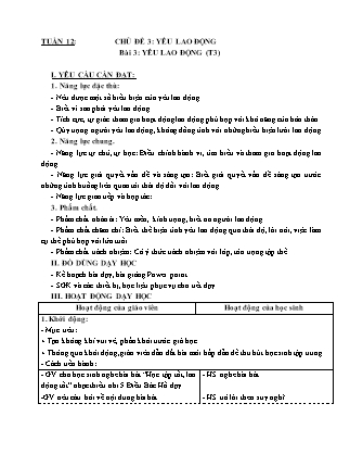 Giáo án Đạo đức 4 (Kết nối tri thức) - Tuần 12