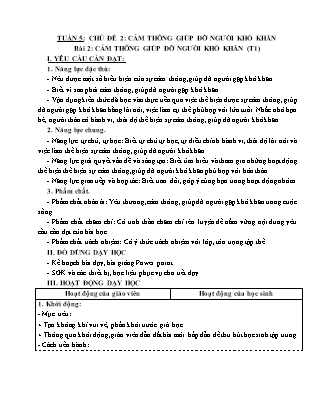 Giao án Đạo đức 4 (Kết nối tri thức) - Tuần 5
