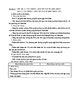 Giáo án Đạo đức 4 (Kết nối tri thức) - Tuần 6