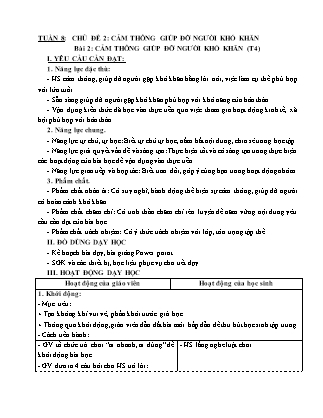 Giáo án Đạo đức 4 (Kết nối tri thức) - Tuần 8